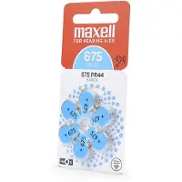 Maxell Zinc Air-Gehoorbatterijen - Hoortoestel batterijen | 675 | PR44 | Blauw | 1.45V |