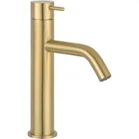 Qisani Wastafelkraan flow medium geborsteld goud