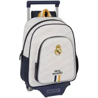 Safta Real Madrid 23/24 34x28x10 Cm 10l Wheeled Backpack Wit Kinderen