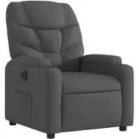 vidaXL Fauteuil elektrisch verstelbaar stof donkergrijs