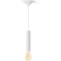 Philips Bundel: Witte Large Pendellamp Koord - 3d Geprint Voor Filamentlampen + Warm Tot Koelwit Licht St72 Edison Filamentlamp
