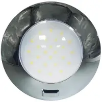 Aqualed Round Dome Light With Switch 4000k Zilver