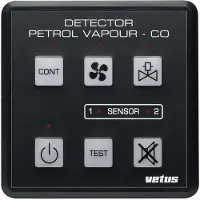 VETUS Pd1000 Gasoline Gas Detector With Sensors Zwart
