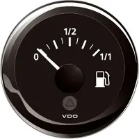VDO 90-0.5 Ohm Fuel Level Instrument Zwart 52 mm