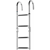 VETUS Inox 4 Steps Folding Transom Mount Swim Ladder Zilver 920 mm