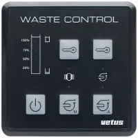 VETUS Sanitary Water System Control Panel 12-24v Zwart 85 x 85 mm