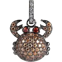 Lancaster Dames hanger - - JLA-PEN-CRAB4 - Kleur bruin/zwart - Crabontwerp - Hypoallergeen
