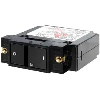 Blue Sea Systems A-series Flat Rocker Single Pole Circuit Breaker Switch Zwart 8 A