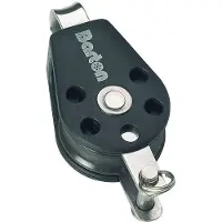 Barton Marine Single Fixed Pulley With Rope Support 630kg 12 Mm Zilver 58 x 135 mm