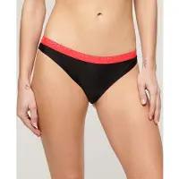 Superdry Dames Bikinibroekje klassiek elastisch zwart (M), Strandkleding, Gerecycled polyester, Duurzaam W3010386A