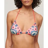 Superdry Dames Triangel bikinitop roze (S), Strandkleding, Gerecycled polyester, Duurzaam W3010397A