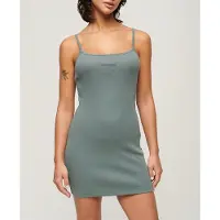 Superdry Embroidered Rib Strappy Mouwloze Korte Jurk