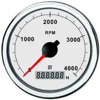 VETUS 0-5000rpm Tachometer 12-24v Zilver 100 mm