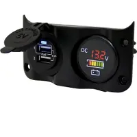 Talamex Switchpanel Add On With Double Usb&digital Voltmeter/battery Indicator Transparant