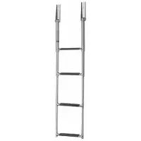 VETUS Inox 4 Steps Telesco Transom Mounted Swim Ladder Zilver 1165 mm