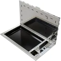 Eno Ancient Recessed Barbecue 2500w Zilver 665 x 400 x 195 mm