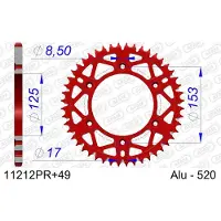 Afam ALU KETTINGWIEL ROOD
