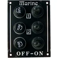 Marine Town Fuse Holder 3 Switches Electric Panel Zilver 95 x 70 mm