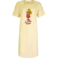 Temptation Dames Nachthemd - BigShirt - Slaapkleedje - Geel - Maat M