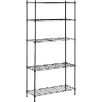 Royal Catering Opbergrek metaal - 35 x 90 x 180 cm - 150 kg - zwart