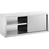 Expondo RVS wandkast - 140 x 45 cm