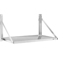 Royal Catering Wandplank - inklapbaar - 80 x 45 cm - 40 kg - roestvrij staal