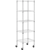Royal Catering Opbergrek met wielen - 60 x 45 x 190 cm - 50 kg - 4 rollen -