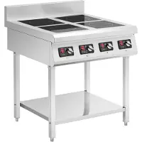 Royal Catering Inductieplaat met bodem - 4 x 20 cm - 10 niveaus - timer - Royal Catering