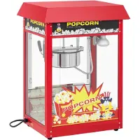 Usorteret Popcornmachine - Retro design - 195 / 235 °C - rood -