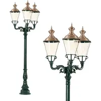 Ks Verlichting Nostalgische tuinlamp Parijs 3-lichts - groen