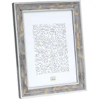 Deknudt Frames fotolijst S40JE7 - grijs met zilverbies - 20x28 cm