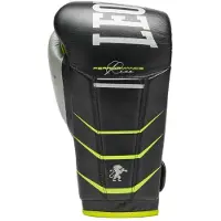 Leone1947 Revo Fluo Leather Artificial Boxing Gloves Zwart 12 oz