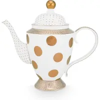 Pip studio Theepot Dot Delight White-Gold 1,25 L