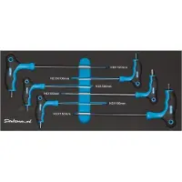 Datona 6-delige inbussleutelset met T-greep in Pro softmodule - H2 tot H6