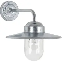 Ks Verlichting wandlamp - Gusto - Buitenlamp - E27 - Industrieel - Glas - Staal - Zilver