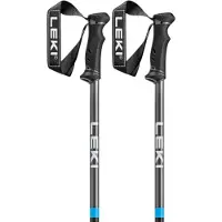 LEKI Skistok QNTM Black Light Anthracite Cyan-125 cm