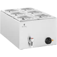 Royal Catering Warmeplaat voor bereidingen, warmhoudbuffet, 6 x GN 1/6, 600 W