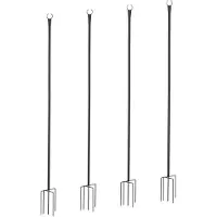 Wiesenfield Herdershaak - koolstofstaal - 2,60 m totale lengte - modulair - 4 stuks