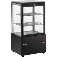 Royal Catering Koelvitrine - 58 L - - 3 niveaus - zwart - afsluitbaar