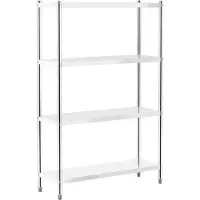 Royal Catering Roestvrijstalen opbergrek - 120 x 40 x 180 cm - - 200 kg