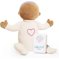 Lulla doll – Doorslaappop met natuurlijke hartslag & ademhaling - Hartslag knuffel - Slaaphulp - Werkt tot 12 uur - Vanaf 0 maanden - Machinewasbaar - Lilac