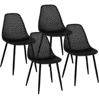 Fromm & Starck Stoel - set van 4 - tot 150 kg - zitting 52 x 46.5 cm - zwart