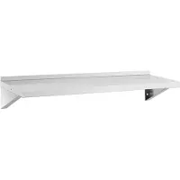 Royal Catering Wandplank - RVS - 120x40 cm - tot 30 kg -