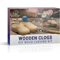 BeaverCraft DIY10 Wooden Clogs Wood Carving Kit, houtsnijset