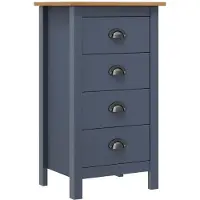 vidaXL Dressoir Hill 46x35x80 cm massief grenenhout grijs