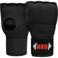 NRG Fitness Gel Binnenhandschoenen met Bandage - Zwart - XL