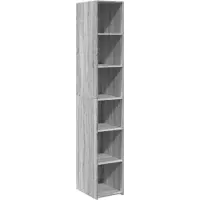 vidaXL Hoge kast 30x41x185 cm bewerkt hout grijs sonoma eikenkleurig