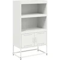 vidaXL Hoge kast 68,5x38,5x123,5 cm staal wit