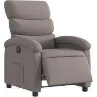 vidaXL Fauteuil verstelbaar elektrisch stof taupe