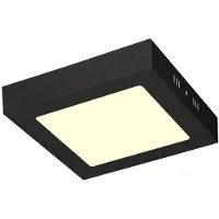 BES LED LED Downlight - 12W - Warm Wit 3000K - Mat Zwart - Opbouw - Vierkant - Aluminium - 170mm